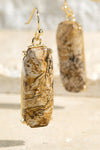 Semi-Precious Stone Dangle Drop Earrings