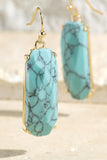 Semi-Precious Stone Dangle Drop Earrings