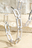 Metal Link Dangle Hoops