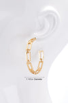 Metal Link Dangle Hoops