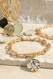 Stone and U Chain Bracelet