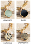 Stone and U Chain Bracelet