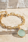Stone and U Chain Bracelet