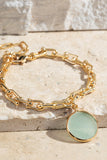Stone and U Chain Bracelet