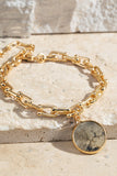 Stone and U Chain Bracelet