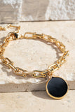 Stone and U Chain Bracelet
