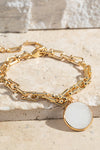 Stone and U Chain Bracelet