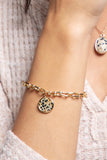 Stone and U Chain Bracelet