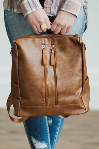 Tenley Backpack-Cognac