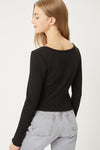 Button Front Knit Top