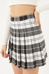 Mini Pleat Skirt-Plaid