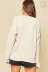 V-Neck Cable Chenille Plus