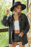Fall 2022 Vintage Wash Black Shacket