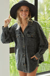 Fall 2022 Vintage Wash Black Shacket