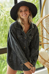 Fall 2022 Vintage Wash Black Shacket