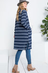 Hacci Stripped Cardigan -Plus