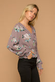 Flower Surplice Top