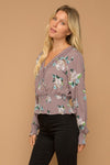 Flower Surplice Top