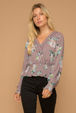 Flower Surplice Top