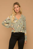 Flower Surplice Top