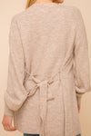 Bubble Sleeve Belted Cardigan