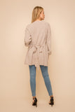 Bubble Sleeve Belted Cardigan