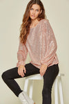 Sequined Holiday Top