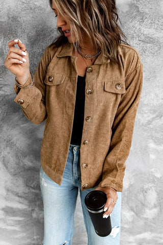 Corduroy Button Down Jacket