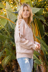 Fall 2022 Lace Up V-Neck Sweater