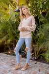 Fall 2022 Lace Up V-Neck Sweater