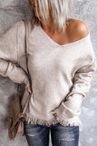 Fall 2022   V-Neck Fringe Sweater