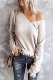 Fall 2022   V-Neck Fringe Sweater