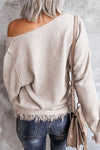 Fall 2022   V-Neck Fringe Sweater