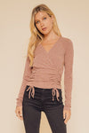 Ruched Waist Top-Blush