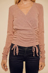 Ruched Waist Top-Blush