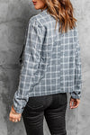 Plaid Blazer-Grey