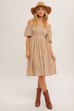 Bubble Sleeve Babydoll Dress