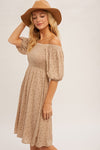 Bubble Sleeve Babydoll Dress