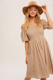 Bubble Sleeve Babydoll Dress