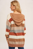 Retro Stripe Color Block Cardigan