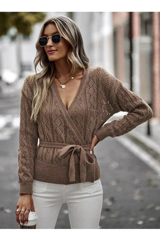 Brown Wrap Sweater