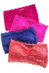 Lace Bandeau-Fushia