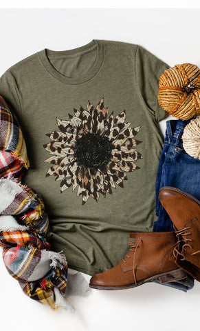 Leopard Sunflower Tee