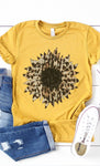 Leopard Sunflower Graphic Tee
