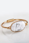 Cat Eye Natural Stone Accented Bracelet