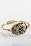 Cat Eye Natural Stone Accented Bracelet