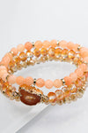 Druzy, Semi Precious, Beaded Stretch Bracelets, Set of 3