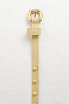 Studded Double Wrap Skinny Belt