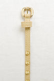 Studded Double Wrap Skinny Belt
