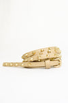 Studded Double Wrap Skinny Belt